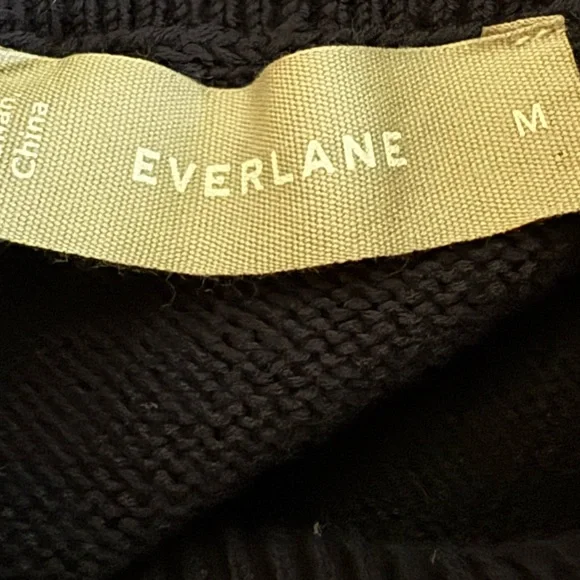 Everlane Navy Mock-neck Sweater, Size Medium - Picture 3 of 5